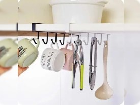 Organizador colgante 6 ganchos para estante